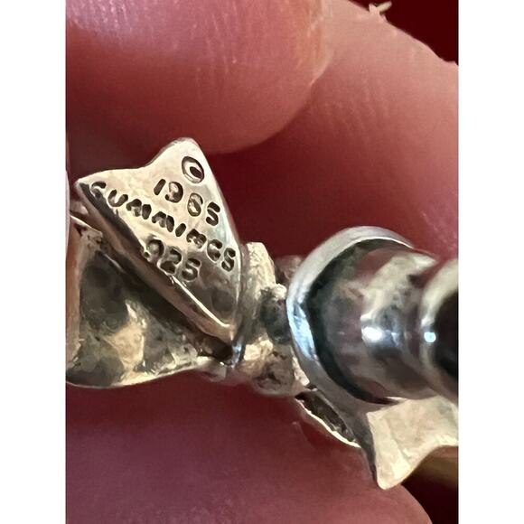 Authentic 925 Sterling Silver Cartier Bow Earrings Vintage - Picture 3 of 5